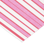 Aangepaste roze, gestripte tabelrunner korte tafelloper (Hoek)