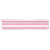 Aangepaste roze, gestripte tabelrunner korte tafelloper (Horizontaal)
