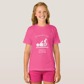 Aangepaste roze GEWELDIGE BIG SISTER T-shirt (Voorkant volledig)