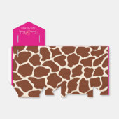 Aangepaste roze Giraffe bruiloft gunst dozen Bedankdoosjes (Uitgevouwen)