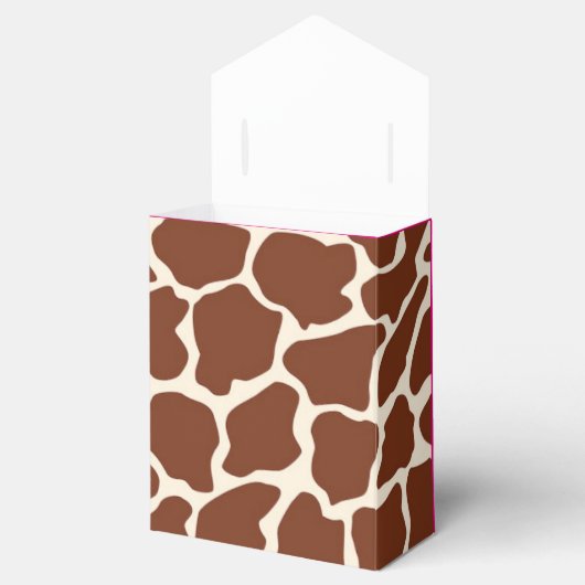 Aangepaste roze Giraffe bruiloft gunst dozen Bedankdoosjes (Geopend)
