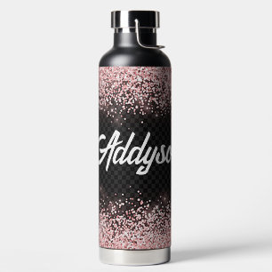 Aangepaste Roze Glitter begrensd Waterfles