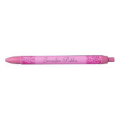 Aangepaste Roze Glitter Persoonlijke Template Meis Rode Inkt Pen (Voorkant)