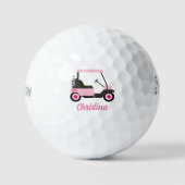 Aangepaste Roze Golfkar Golfballen (Voorkant)