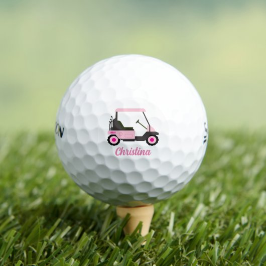 Aangepaste Roze Golfkar Golfballen (Insitu Shirt)