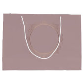 Aangepaste Roze Goud Elegante Trendy Lege Sjabloon Groot Cadeauzakje (Achterkant)