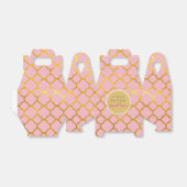 Aangepaste roze goudmakerverpakking met Quatrefoil Bedankdoosjes (Uitgevouwen)