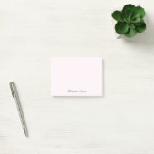 Aangepaste roze grijze scriptnaam post-it® notes (Kantoor)