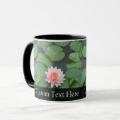 Aangepaste roze/groene Lily Pad Mok (Voorkant links)