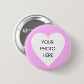 Aangepaste roze hartrand ... - Gepersonaliseerd Ronde Button 5,7 Cm (Voorkant /achterkant)