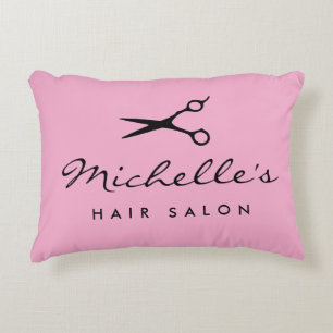 Aangepaste roze herenkapper of kapsalon accent kussen
