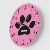 Aangepaste roze hond grote klok (Hoek)