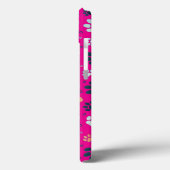 Aangepaste Roze iPhone Case met Foto & Paw Print (Achterkant / Links)