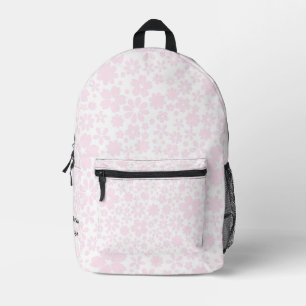 Aangepaste roze kersenbloesems Minimalistische est Bedrukte Rugzak