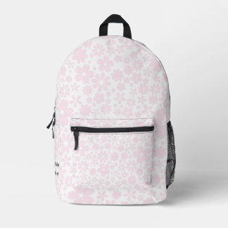 Aangepaste roze kersenbloesems Minimalistische est Bedrukte Rugzak