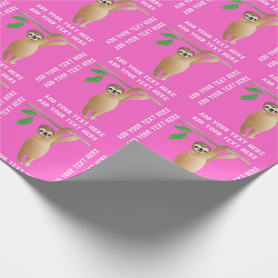 Aangepaste roze kleur op maat voor baby-sleuf cadeaupapier