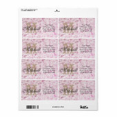 Aangepaste roze Koeienhuid Verzendadresetiketten Etiket (Full Sheet)
