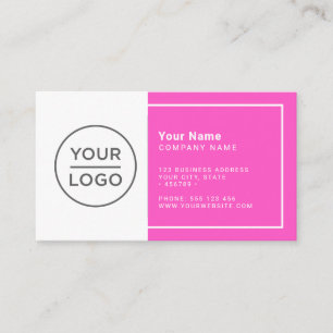 Aangepaste roze moderne minimalistische elke kleur visitekaartje