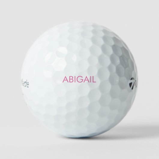 Aangepaste roze naam Taylor Made Golf Balls Golfballen (Voorkant)