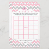 Aangepaste roze olifant baby shower bingo (Voorkant / Achterkant)