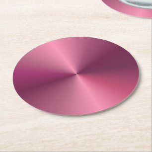 Aangepaste Roze Paarse Kleur Elegante Lege Sjabloo Ronde Kartonnen Onderzetter