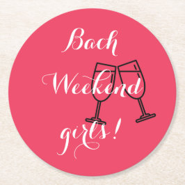 aangepaste roze papieren onderzetters voor vrijgez