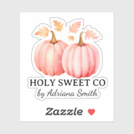 Aangepaste roze pompoen voor Business Cut Sticker