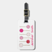 Aangepaste roze Pop bakkerij Bagagelabel (Voorkant verticaal)