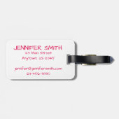 Aangepaste roze Pop bakkerij Bagagelabel (Achterkant horizontaal)