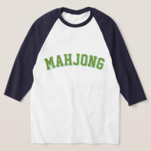 Aangepaste Roze Preppy Varsity Mahjong Grafisch