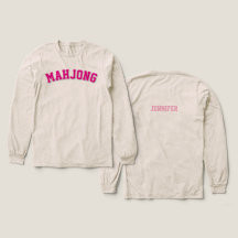 Aangepaste Roze Preppy Varsity Mahjong Grafisch