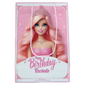 Aangepaste Roze Prinses Gefeliciteerd Medium Cadeauzakje (Achterkant)