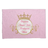 Aangepaste roze prinses Pillow-Hoesje set of 1 Kussensloop (Voorkant-Rechts)