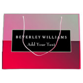 Aangepaste roze rode papiertas groot cadeauzakje (Voorkant)