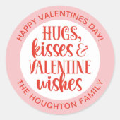 Aangepaste roze rode Valentijn sticker (Voorkant)