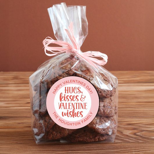 Aangepaste roze rode Valentijn sticker