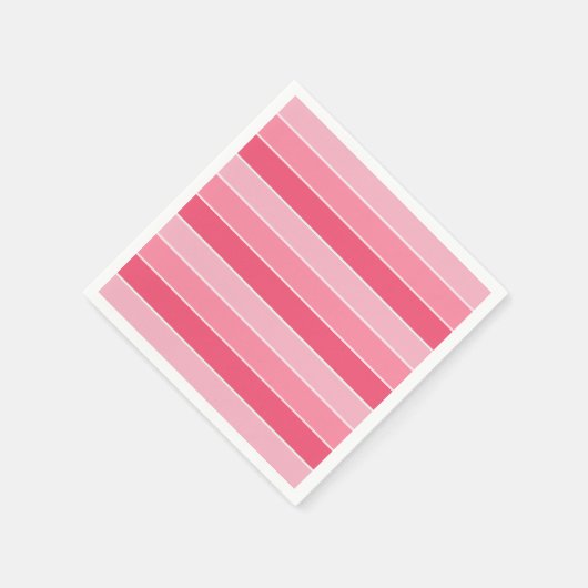 Aangepaste roze rode witte streping blanco Sjabloo Servet (Hoek)