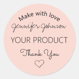 Aangepaste roze ronde sticker
