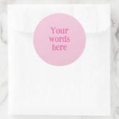 Aangepaste roze ronde Stickers (Tas)