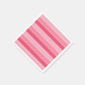 Aangepaste roze rood wit gestreepte lege sjabloon servet (Hoek)