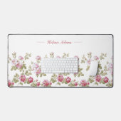 Aangepaste roze roze roze rand bureaumat (Keyboard & Muis)