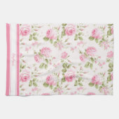 Aangepaste roze roze roze theedoek (Horizontaal)