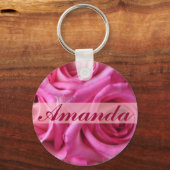 Aangepaste  roze rozennaam, Sleutelhanger Initiale (Voorkant)