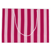 Aangepaste roze Snoep Stripe Gift Bag Large Cadeauzakje (Achterkant)