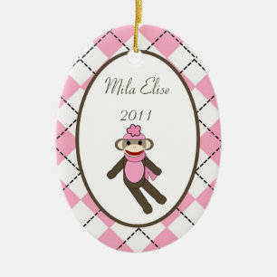 Aangepaste roze sokaap voor sierdoeleinden keramisch ornament