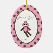 Aangepaste roze sokaap voor sierdoeleinden keramisch ornament (Voorkant)