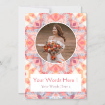 Aangepaste Roze Ster Trouwmagneet Dank u kaart