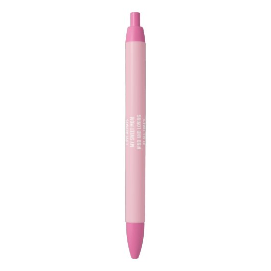 Aangepaste roze strip Blauwe inkt Pen (Voorkant Verticaal)