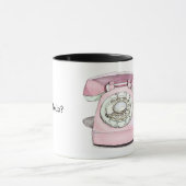Aangepaste  roze telefoonlijn afdrukken mok (Midden)