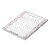 Aangepaste roze toile-lijstblok notitieblok (Gedraaid)